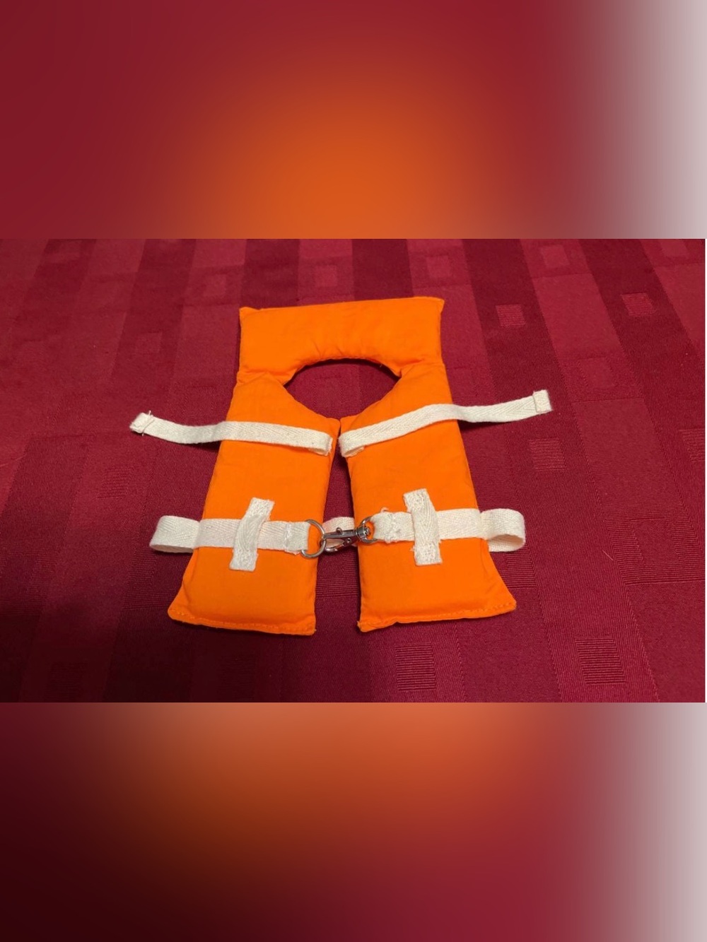 American Girl Doll - Orange Life Preserver /Vest /Jacket